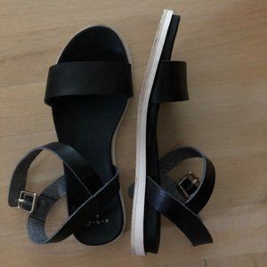 Black Ankle Strap Sandals